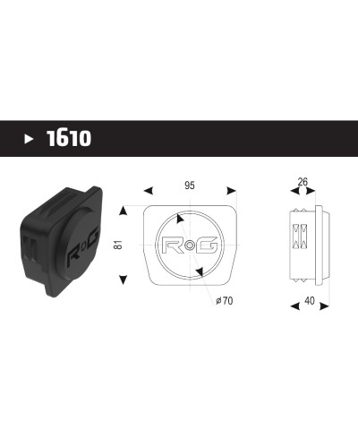 Заглушка для великої напрямної RollGrand 1610
