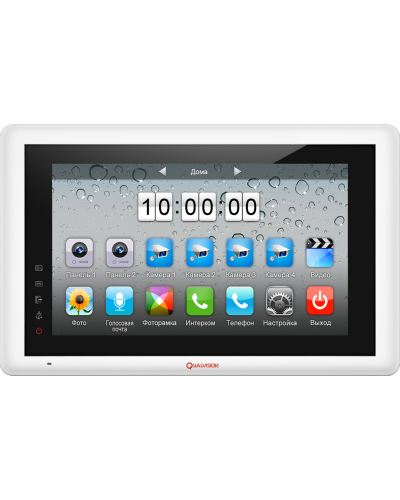 ВИДЕОДОМОФОН QUALVISION QV-IDS4A04 10.1" СЕНСОРНЫЙ МОНИТОР СО ВСТРОЕННЫМ ТЕЛЕФОНОМ